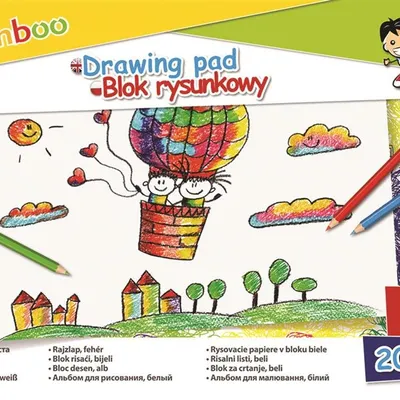 Blok Rysunkowy Gimboo A4 20 Kart. 70Gsm Biały