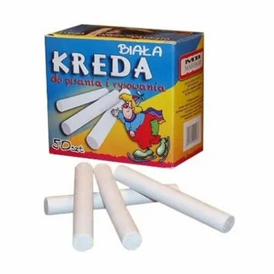 Kreda Szkolna M8 Okrągła 50szt. Biała /Mar-Bor