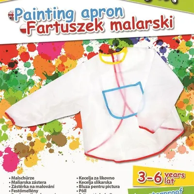 Fartuszek Malarski Gimboo Rozmiar 3-6 Lat Transparentny