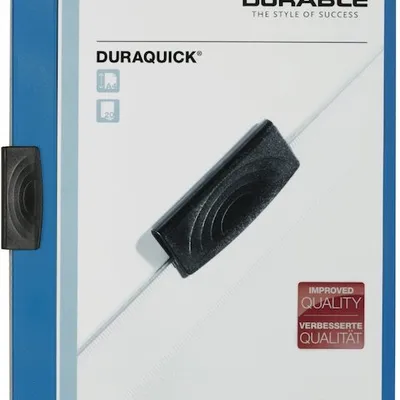 Skoroszyt Zaciskowy A4 PVC Duraquick Niebieski /Durable 227006