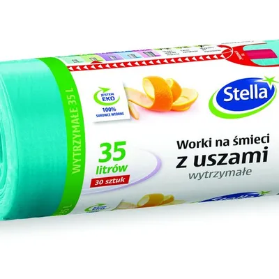 Worki Na Śmieci HD-LD 35L A'30 z Uszami Wytrzymałe Niebieskie /Stella