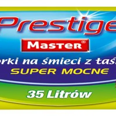 Worki Na Śmieci LDPE 35L A'15 Niebieskie z Taśmą Mocne Prestige /Master
