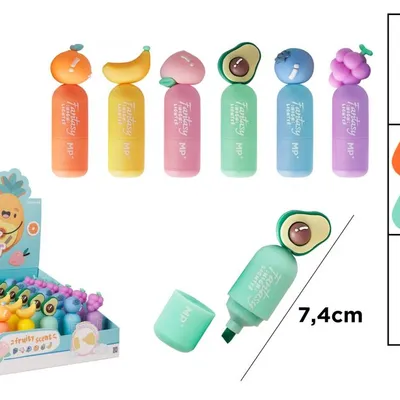 Zakreślacz Mini Fluo Owoce (szt.)
