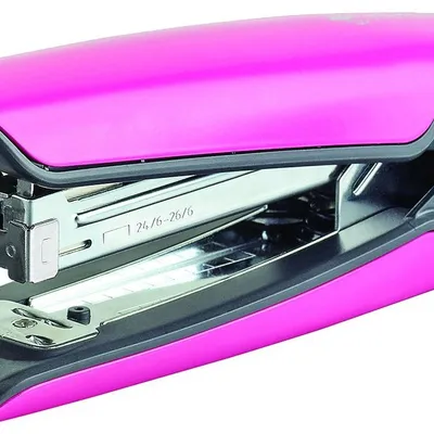 Zszywacz Kangaro Nowa-335S/S Zszywa Do 30 Kartek Metalowy W Pudełku PP Różowy
