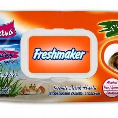 Chusteczki Nawilżane z Klipsem dla Dzieci Aloes Freshmaker A'60 /Corner
