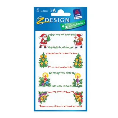 Naklejki Ozdobne Avery ZDesign No.52362 Dedykacje Bożonarodzeniowe