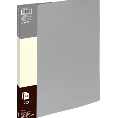 Teczka ofertowa 9002 A 20 koszulek GRAND szara