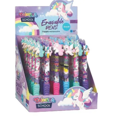 Długopis Aut. Ścieralny Colorino Unicorn 0.5 Niebieski