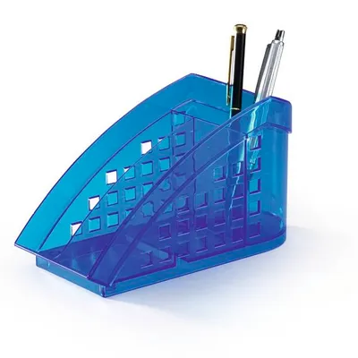 Przybornik Na Biurko Trend Niebieski-Przezroczysty /Durable 1701627540