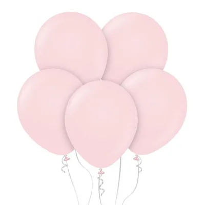Balony Beauty&Charm, makaronowe bladoróżowe 12"/ 50 szt. /GoDan