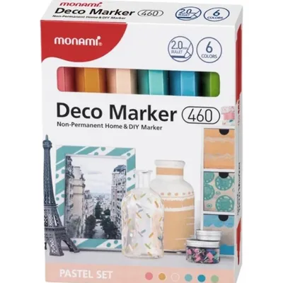 Markery akrylowe Deco Marker B 460 6 kol. Pastel MonAmi (2080001503)