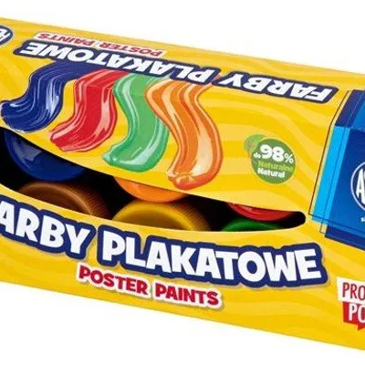 Farby plakatowe 10 kolorów x 20 ml / Astra