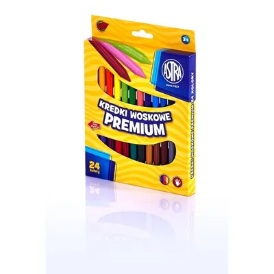 Kredki Świecowe Premium 24 kol. /Astra 316111003