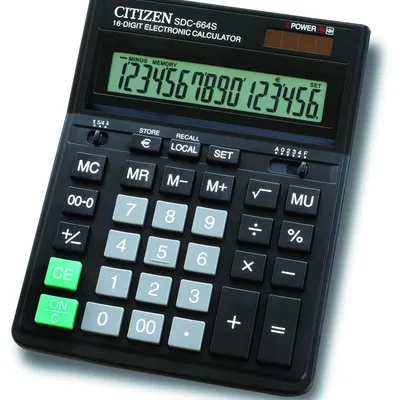 Kalkulator Citizen SDC-664S Czarny