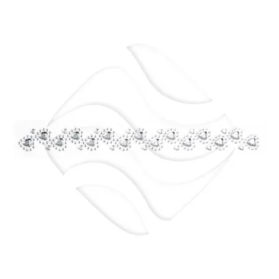 Kryształki Samoprzylepne Serca 40x250mm (251104) Srebrny /Argo