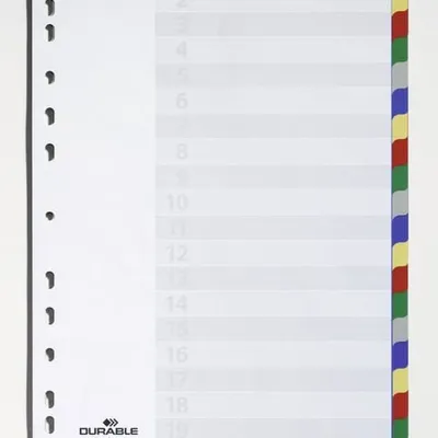 Przekładki do Segregatorów Czyste (20) Strona Tytułowa PP A4 Mix Kolorów /Durable 675827