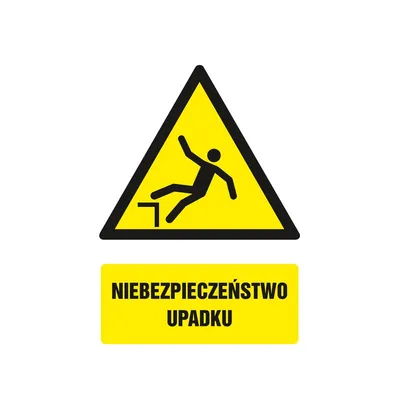 Znak TDC Niebezpieczeństwo Upadku /TDC