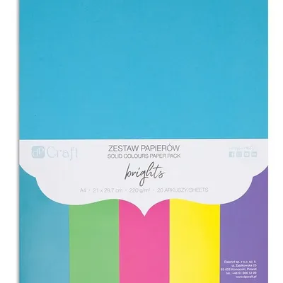 Zestaw Papierów 220G - Brights A4 20 Ark. /DpCraft