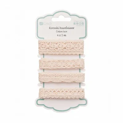 Koronki Bawełniane 4x1m [DPKB-004] Antique Beige / DpCraft