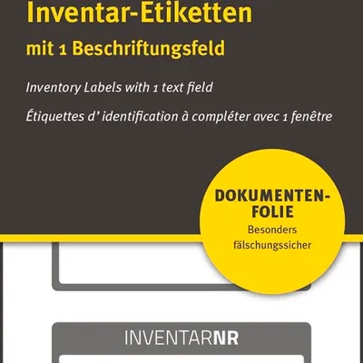 Etykiety Inwentaryzacyjne NoPeel Avery 50x20 10/A4 A'5 Biało-Szare No.6917