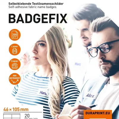 Zestaw identyfikatorów samoprzylepnych 40x105mm op. 240 szt. / Durable