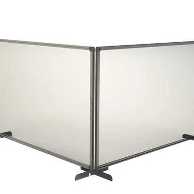 Osłona Ochronna Memobe, Pleksi Bezbarwne, Rama Aluminiowa, Metalowa Podstawa Srebrna 120X90 Cm