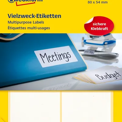 Minietykiety samoprzylepne do opisu ręcznego Avery 80x54 A'112 No.3330