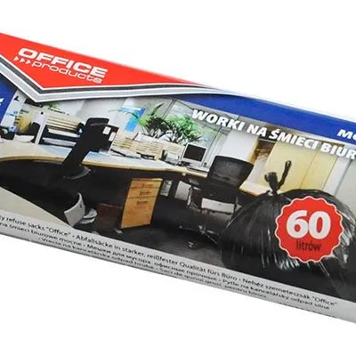 Worki Na Śmieci LDPE 60L A'10 Czarne /Office Products