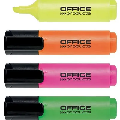 Zakreślacz Office Products 2-5mm (Linia) 4Szt. Mix Kolorów