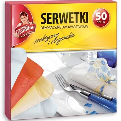 Serwetki Składane 33x33 A'20 3W Bordowe /Anna Zaradna