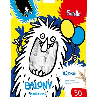 BALONY 12″ METAL BIAŁY Fiorello 50 szt.