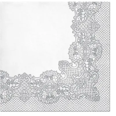 Serwetki 33x33cm A'20 (SDL089208) Royal Lace Srebrne /Paw