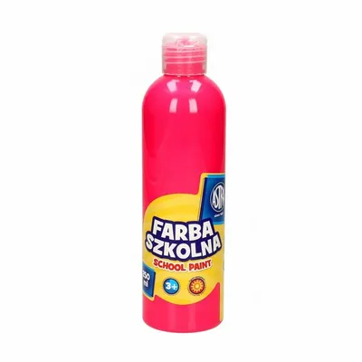 Farba Szkolna Wodna 250ml Fluorescencyjna Różowa / Astra