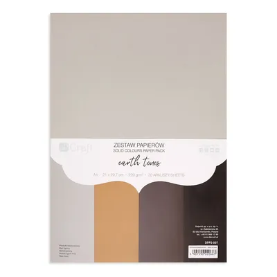 Zestaw Papierów 220G - Earth Tones A4 20 Ark. /DpCraft
