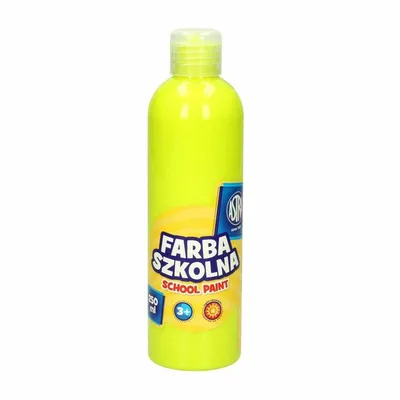 Farba Szkolna Wodna 250ml Fluorescencyjna Cytrynowa / Astra