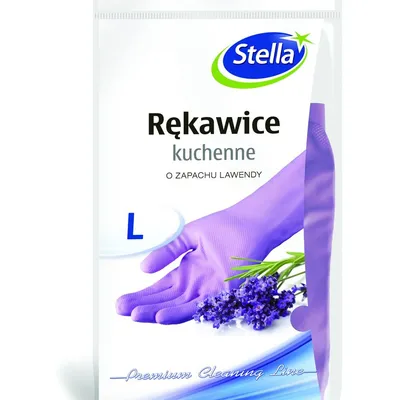 Rękawice Gumowe Grube L Fioletowe Lawenda /Stella