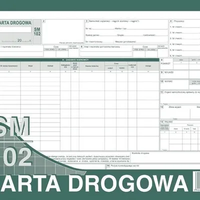 Karta Drogowa Sm/102 - Sam. Ciężarowy A4 Offset 801-1 /MiP