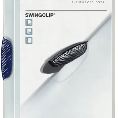 Skoroszyt Zaciskowy A4 PP Swingclip 30 Kartek Granatowy /Durable 226007