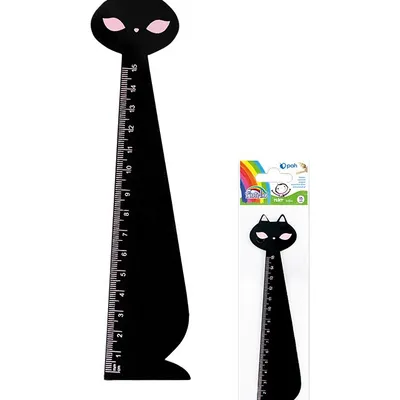 Linijka Fiorello drewniana – 15 cm GR-F88KC kot czarny