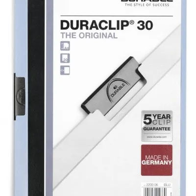 Skoroszyt z Klipem A4 PVC Duraclip 30 Kartek Niebieski /Durable 220006