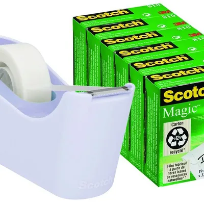 Taśma Biurowa Scotch Magic (C18-6L) Matowa 19Mm 33M 6Szt. Podajnik C-18 Gratis