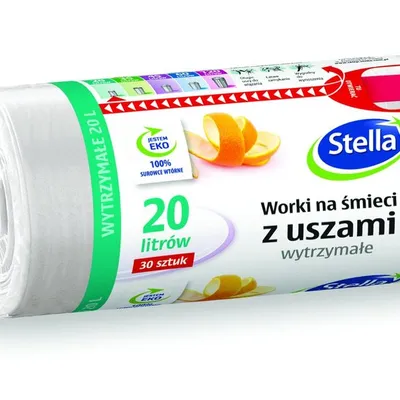 Worki Na Śmieci 20L A'30 Z Uszami Białe /Stella