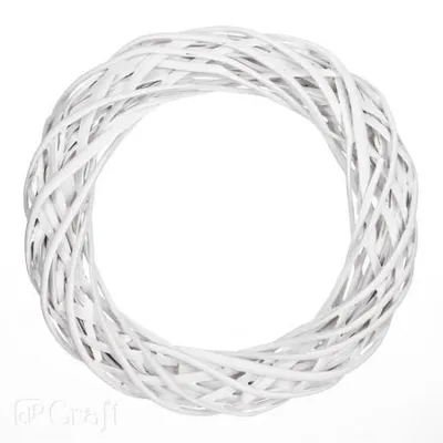 Wianek Wiklinowy 36cm Biały [DPDN-030] /DpCraft