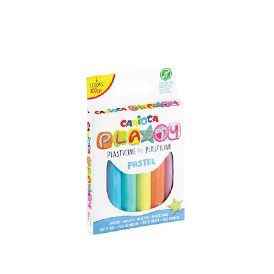 Plastelina 6 kol. 100g pastelowa Carioca PLASTY (42174)