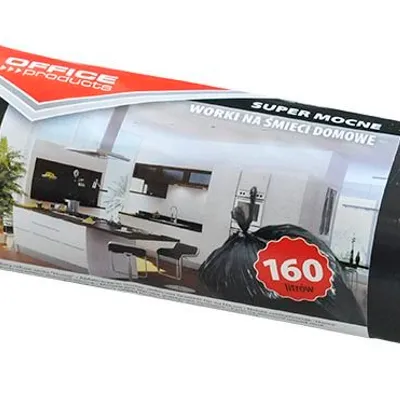 Worki Na Śmieci LDPE 160L A'10 Czarne Super Mocne /Office Products