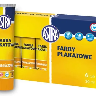 Farba Plakatowa 30ml Pomarańczowa /Astra