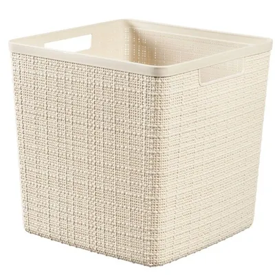 Koszyk Kwadratowy Jute 17l Kremowy / Curver 245372