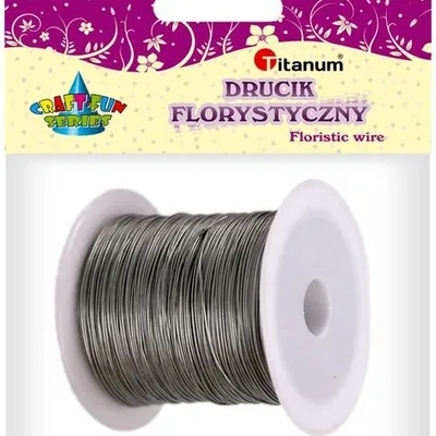 Drucik Florystyczny 0.45mm x 30m Srebrny /Titanum