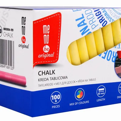 Kreda Tablicowa Kolorowa 100 Szt. /Memobe
