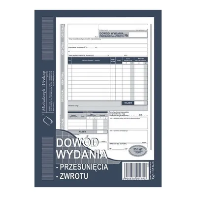 Dowód Wydania - Przesunięcia - Zwrotu A5 80k /MiP